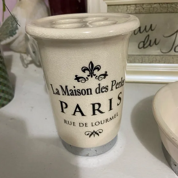 Paris Bath Accessory Set - Cream - Picture 6 of 10
